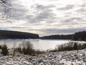 Barrage du col des Pradeaux en hiver